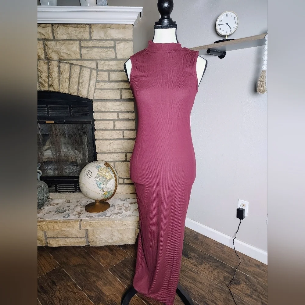 maxi dresses rue21 Rue21 Burgundy Sleeveless Maxi Dress